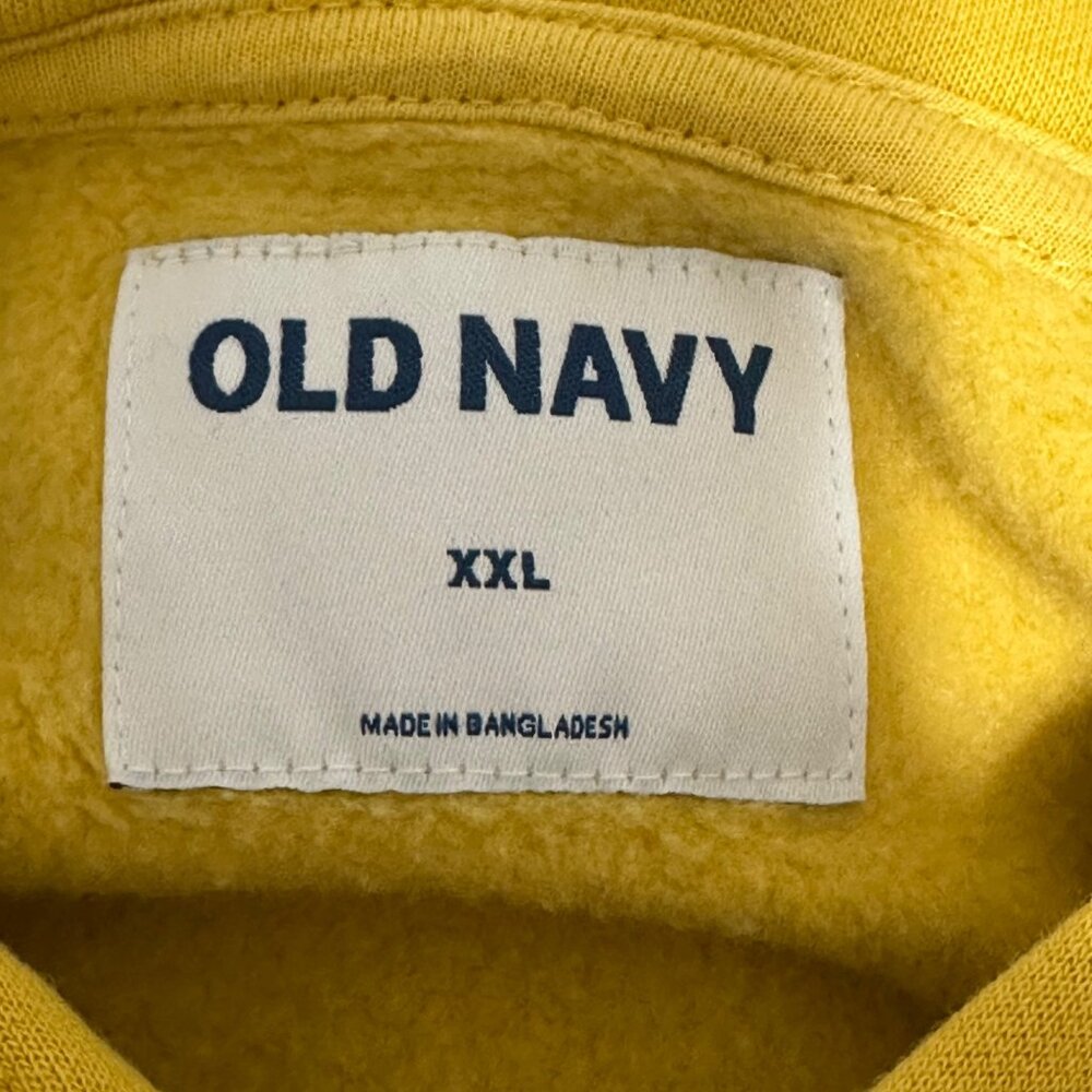 Old Navy XXL Carol Corn Yellow Hoodie Sweatshirt Dopamine Dressing Preppy - Picture 4 of 8